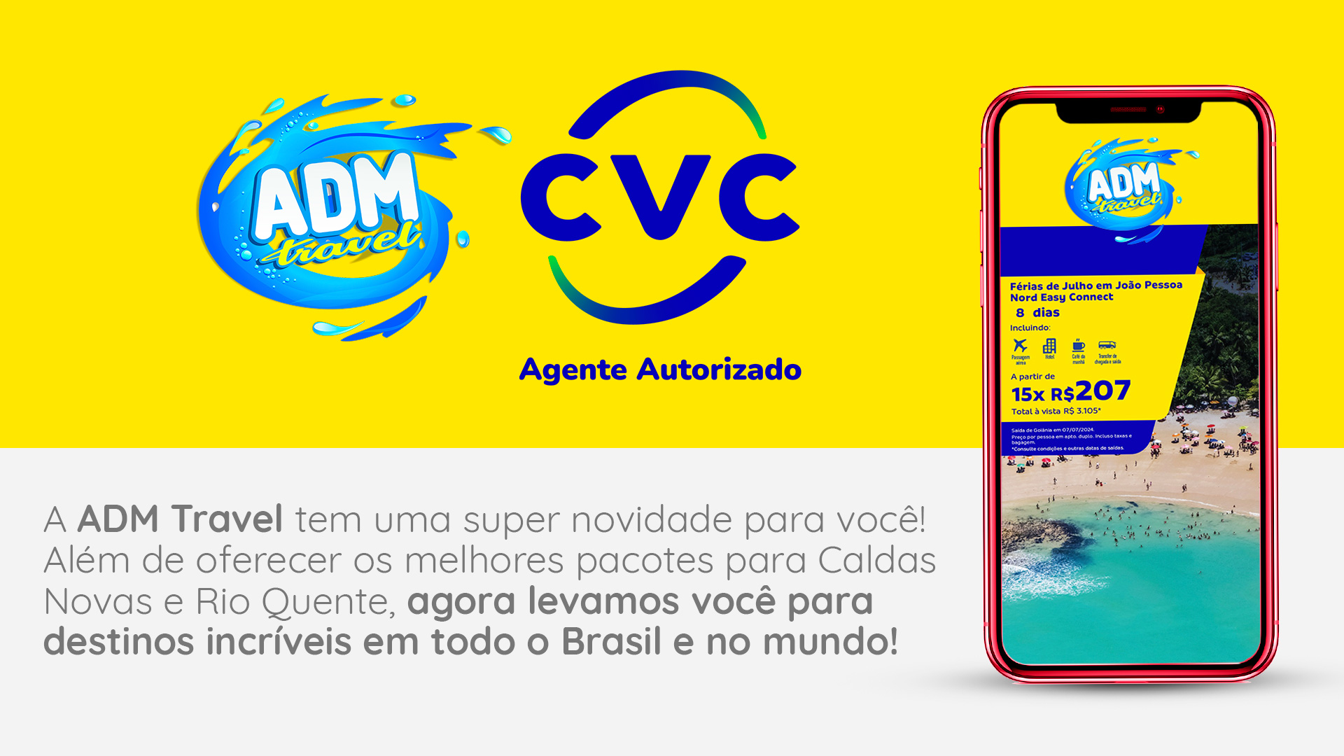 ADM Travel agora é Agente Autorizado CVC