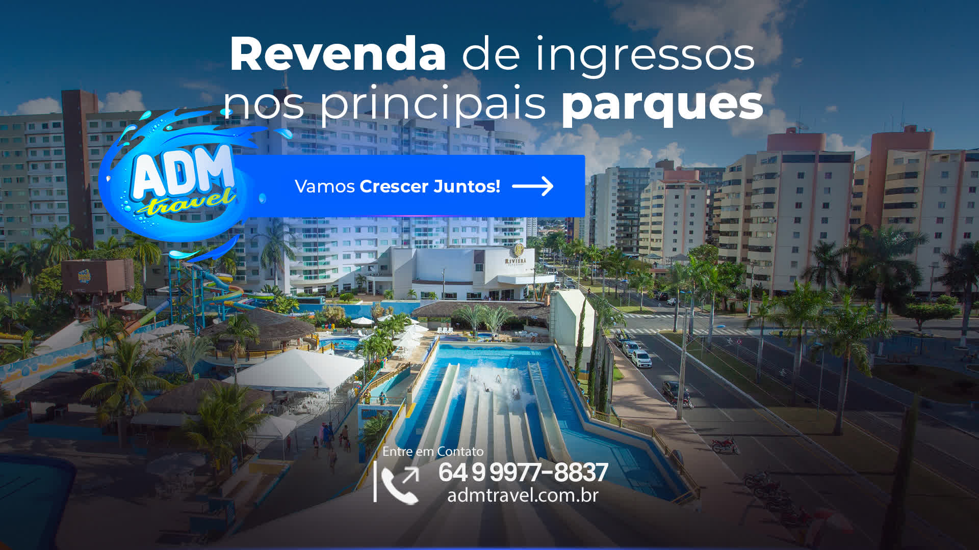 Revenda de ingressos nos principais parques aquáticos e temáticos 